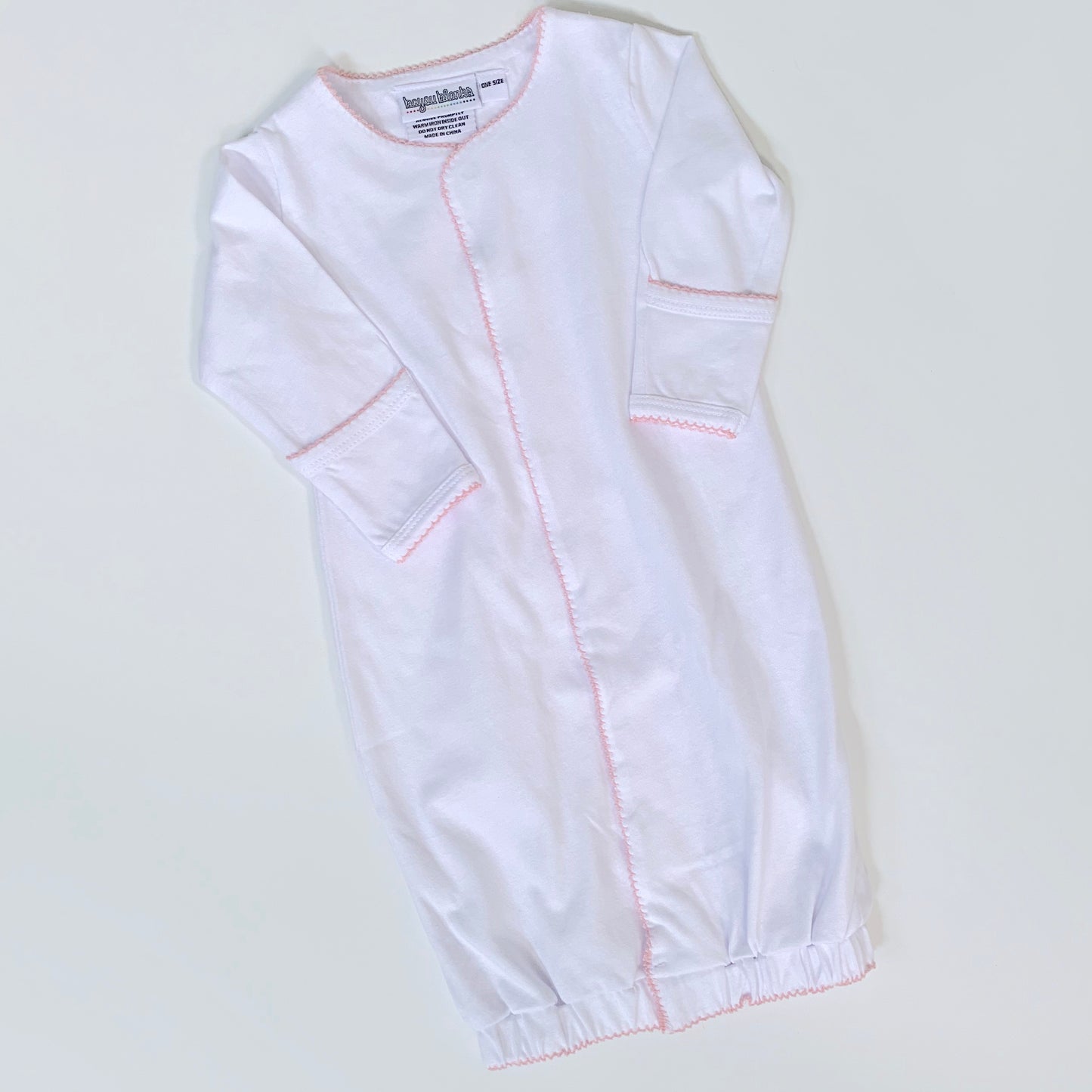 IMPERFECT Picot Trim Gown with Hidden Snaps PLEASE READ DESCRIPTION