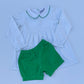 Peter Pan Knit Float Top with Banded Shorts - GREEN