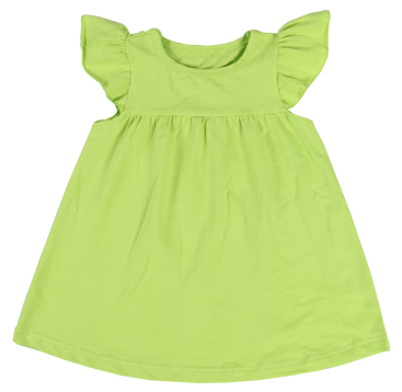 Flutter Sleeve Dress—Lime