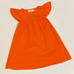 Flutter Sleeve Dress—Orange