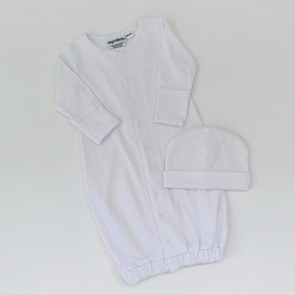 IMPERFECT Picot Trim Gown with Hidden Snaps PLEASE READ DESCRIPTION