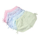 Side Tie Seersucker Shorts—Pink