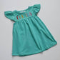 Flutter Sleeve Dress—Aqua