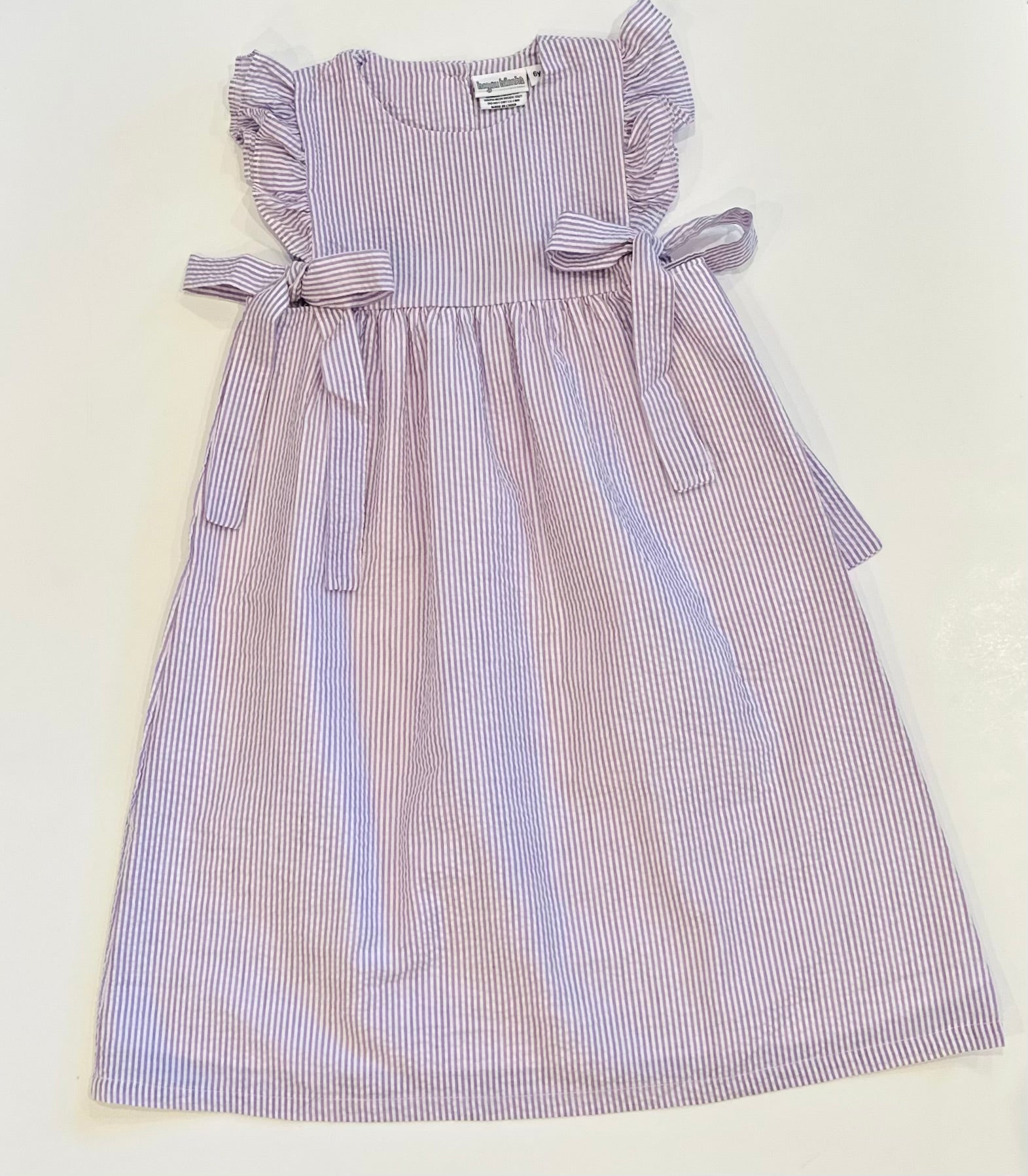 white christmas dresses Side Tie Dress - Seersucker main image 1