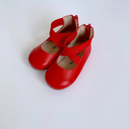Red Ballet Flat Shoes