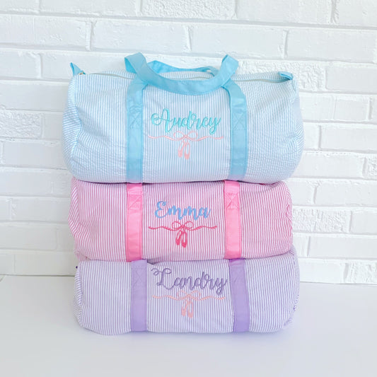 Seersucker Duffles - OLD Style with Gold Zipper