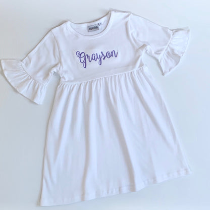 Ruffle Tunic—White