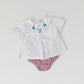 Pleated Peter Pan Diaper Shirt - Boy