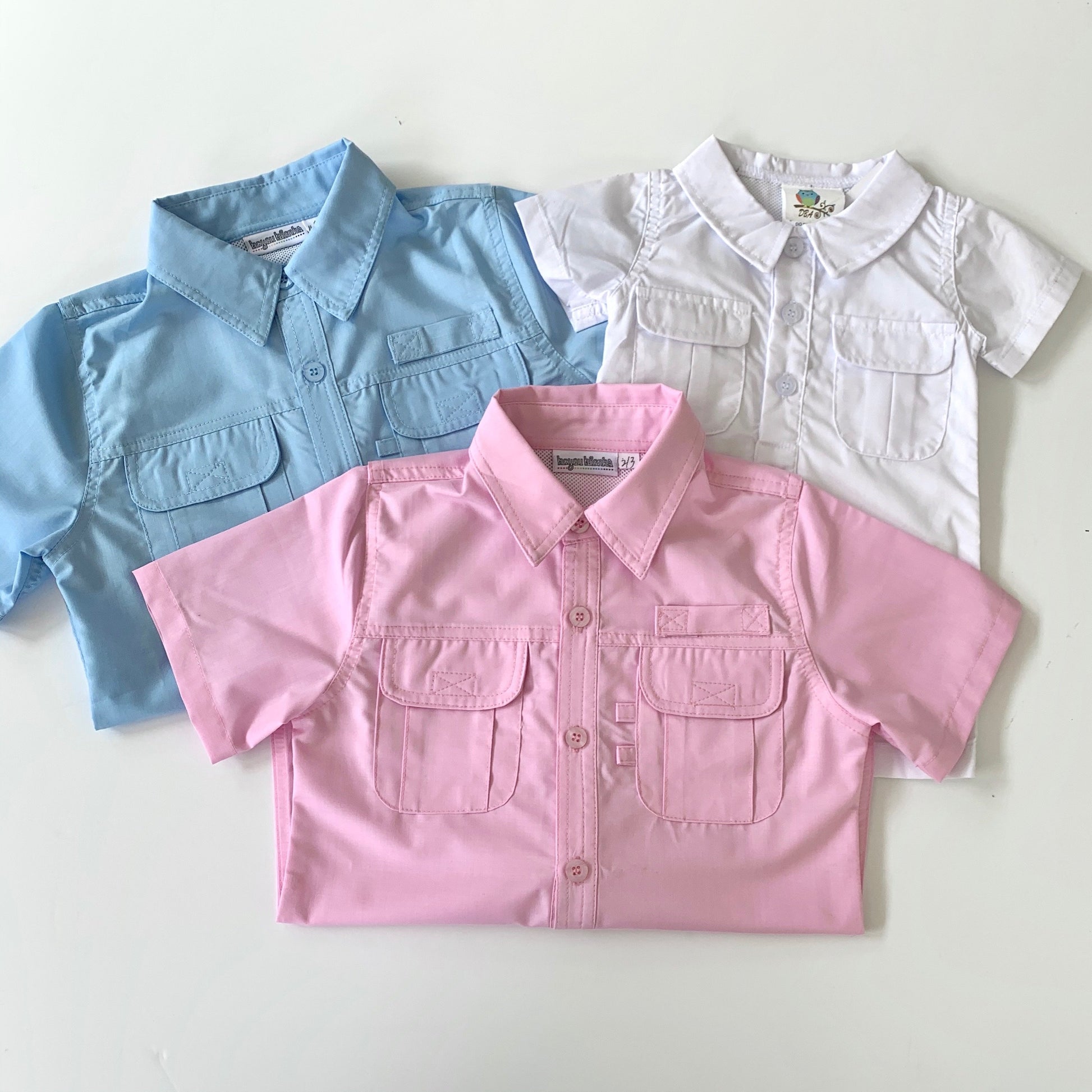 Baby Fishing Shirt Onesie Pink - Lightweight Sun Shirt
