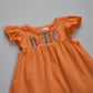 Flutter Sleeve Dress— Light Orange