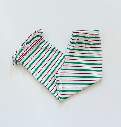 Knit Ruffle Pants - Multi Stripe