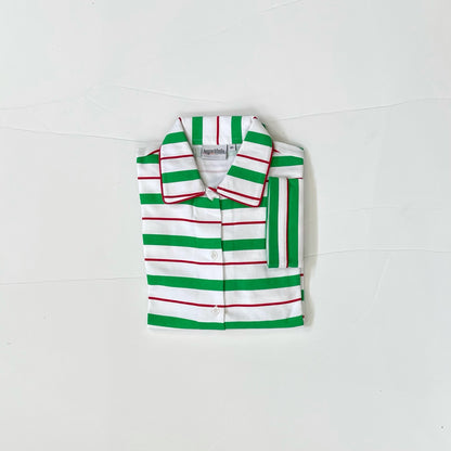 Knit Button Up Shirt - Multi Stripe